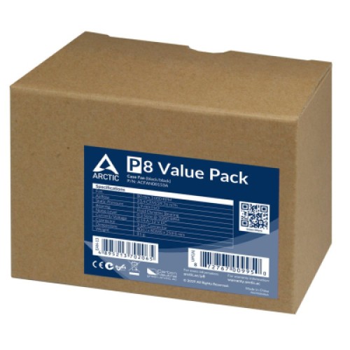 Кулер для корпуса Arctic P8 (5-Fan Pack) (ACFAN00153A) Кулер для корпуса Arctic P8 (5-Fan Pack) (ACFAN00153A)