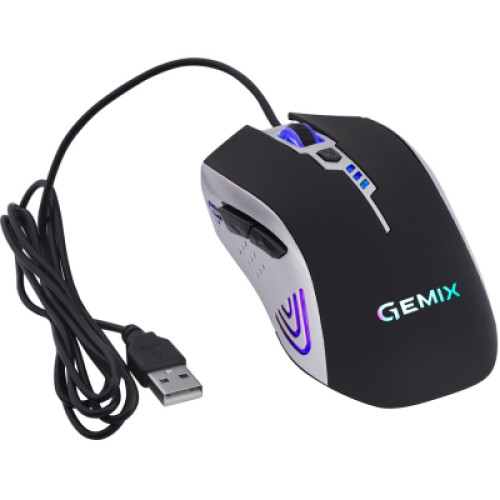 Мышка Gemix W100 USB Black/Gray + ігрова поверхня (W100Combo)