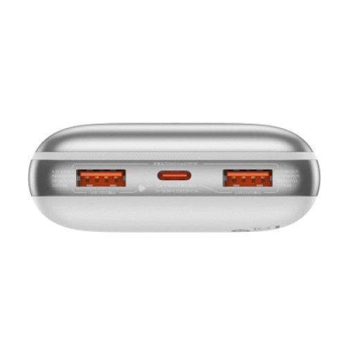 Батарея универсальная Baseus Pro 20000mAh, 22.5W, White, with USB-A - USB-C 3A 0.3m cable (PPBD040302)