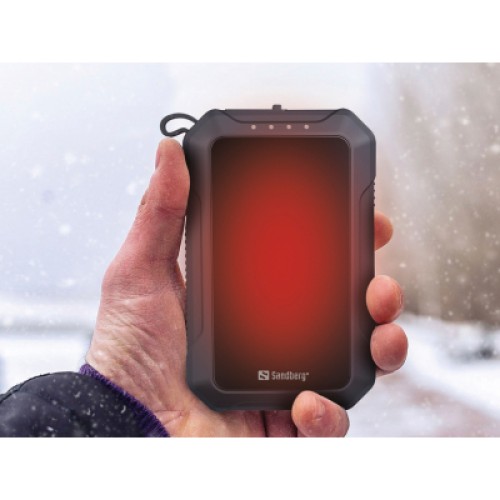 Батарея универсальная Sandberg 10000mAh, Hand Warmer, flashlight 1W, USB-C/USB-A 2A/5V (420-65)