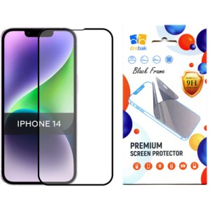 Стекло защитное Drobak Apple iPhone 14 (Black) (505062)