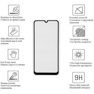 Скло захисне Drobak OPPO A54s (Black) (717119)