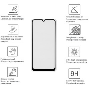 Скло захисне Drobak OPPO A57s (Black) (717121)