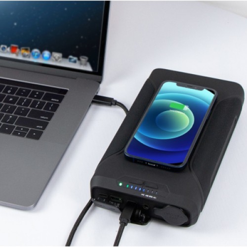 Батарея универсальная PowerPlant 72000mAh, PD/60W, DC 12-24V 9 connectors, QC/3.0, USB-C*2, USB-A, Wireless (PB930456)