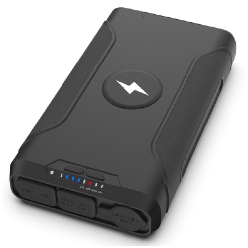 Батарея универсальная PowerPlant 72000mAh, PD/60W, DC 12-24V 9 connectors, QC/3.0, USB-C*2, USB-A, Wireless (PB930456)