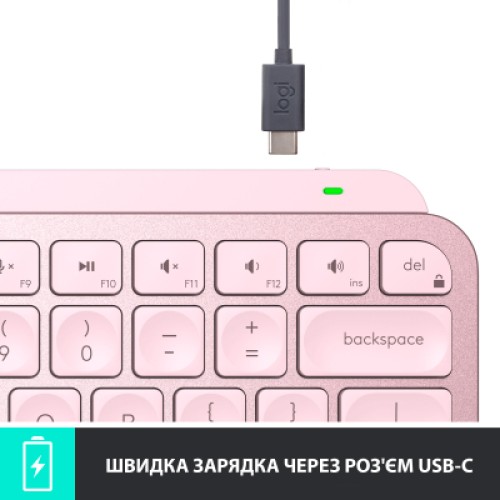 Клавиатура Logitech MX Keys Mini Wireless Illuminated UA Rose (920-010500)
