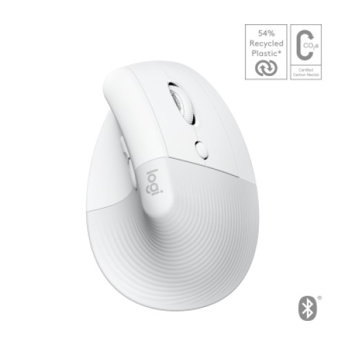 Мышка Logitech Lift for Mac Vertical Ergonomic Mouse Off White (910-006477)