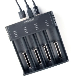 Зарядное устройство для аккумуляторов EnerGenie input:TYPE-C/Micro-USB, AAA/AA/...14650/18650, power bank function (BC-USB-02)