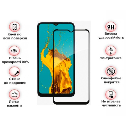 Стекло защитное BeCover Tecno Pop 5 LTE (BD4i) / (BD4a) Black (708164)