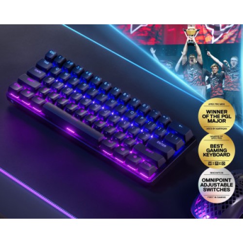 Клавиатура SteelSeries Apex Pro Mini Wireless UA Black (64842)