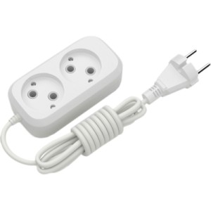 Сетевой удлинитель Electrum C-ES-1782 2.0m, 2 роз, white (C-ES-1782)