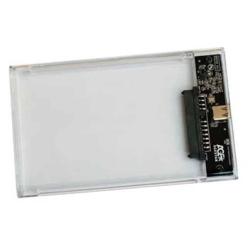 Карман внешний AgeStar 2.5", USB 3.2, 9.5 mm / 7 mm HDD/SSD, Transparent (3UB2P4C (Transparent))