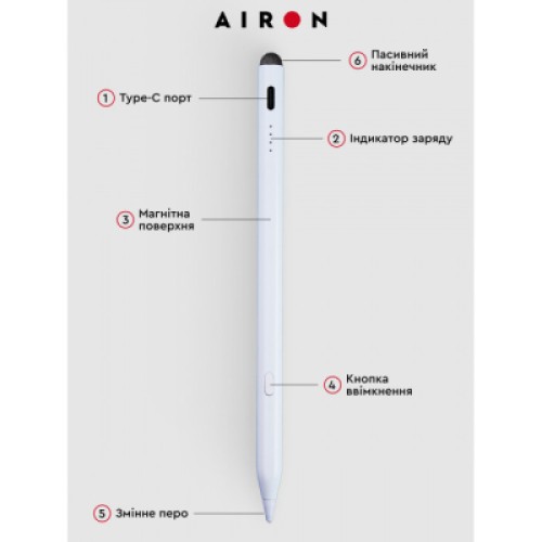 Стилус AirOn AirPen 2 для емкостного дисплея (6126755803226)