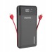Батарея универсальная Dudao K1Max 30000mAh, with built-in cables, black (6970379617618)