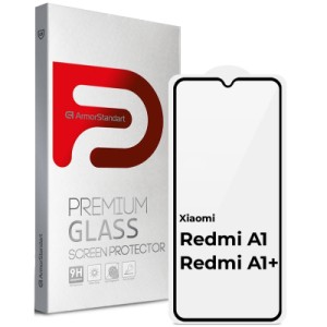 Скло захисне Armorstandart Full Glue Xiaomi Redmi A1 / A1+ / Poco C50 Black (ARM62819)