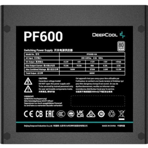 Блок питания Deepcool 600W PF600 (R-PF600D-HA0B-EU)
