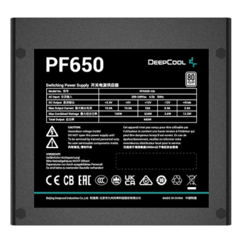 Блок питания Deepcool 650W PF650 (R-PF650D-HA0B-EU)