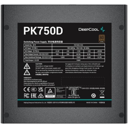 Блок питания Deepcool 750W PK750D (R-PK750D-FA0B-EU)