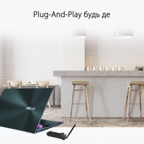 Сетевая карта Wi-Fi ASUS USB-AX56 AX1800 USB 3.0 WPA3 MU-MIMO OFDMA (USB-AX56)