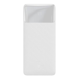 Батарея універсальна Baseus Bipow 20000mAh, 15W, USB-C/3A, 2*USB-A/3A(max.), +cable, white (PPBD050102)