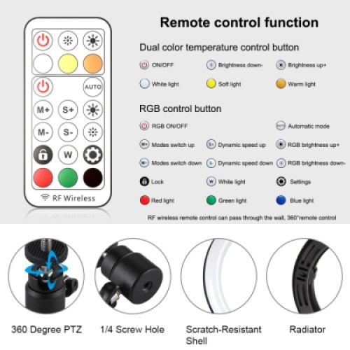 Набор блогера Puluz Ring USB LED lamp PKT3082B 10" + table stand (PKT3082B)