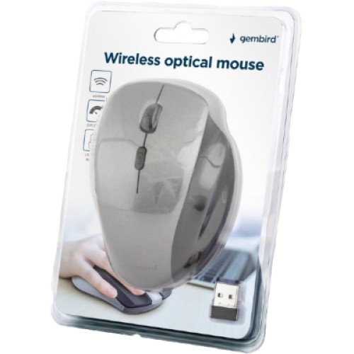 Мышка Gembird MUSW-6B-02-BG Wireless Black-Spacegrey (MUSW-6B-02-BG)