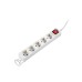 Сетевой удлинитель 2E 5XSchuko з вимикачем,1.5м, white (2E-U05ESM1.5)