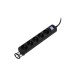 Сетевой удлинитель 2E 5XSchuko з вимикачем, 5м, black (2E-U05ES15M5BK)