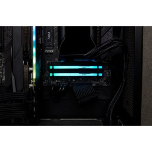 Модуль памяти для компьютера DDR5 32GB (2x16GB) 5200 MHz Beast RGB XMP Kingston Fury (ex.HyperX) (KF552C40BBAK2-32)
