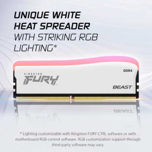 Модуль памяти для компьютера DDR4 16GB 3600 MHz Beast White RGB SE Kingston Fury (ex.HyperX) (KF436C18BWA/16)