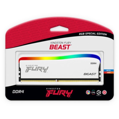 Модуль памяти для компьютера DDR4 16GB 3600 MHz Beast White RGB SE Kingston Fury (ex.HyperX) (KF436C18BWA/16)