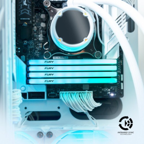 Модуль памяти для компьютера DDR4 16GB 3600 MHz Beast White RGB SE Kingston Fury (ex.HyperX) (KF436C18BWA/16)
