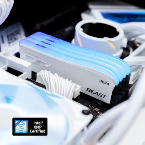 Модуль памяти для компьютера DDR4 16GB 3600 MHz Beast White RGB SE Kingston Fury (ex.HyperX) (KF436C18BWA/16)