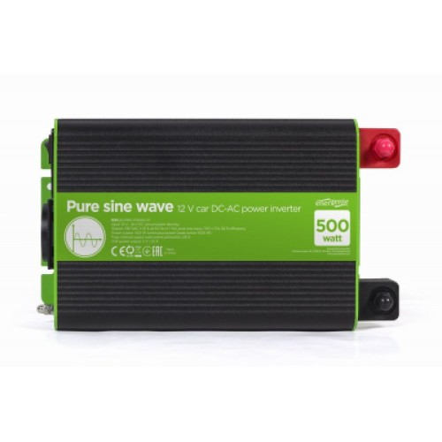Автомобильный инвертор 12V/230V 500W (1000W peak power) чистая синусоида EnerGenie (EG-PWC-PS500-01)