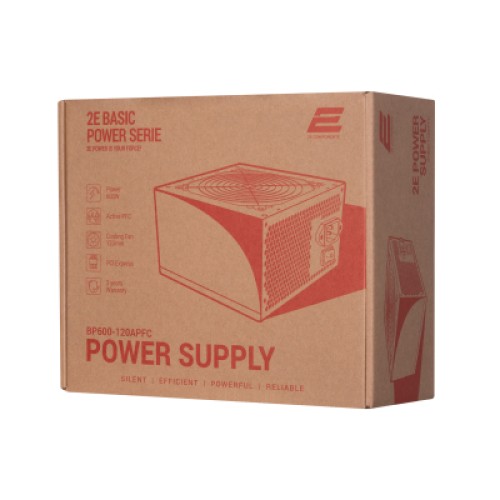 Блок питания 2E BASIC POWER (600W), 80, 120mm, 1xMB 24pin(20+4), 1xCPU 8pin(4+4), 3xMolex, 4xSATA, 2xPCIe 8pin( (2E-BP600-120APFC) Блок питания 2E BASIC POWER (600W), 80, 120mm, 1xMB 24pin(20+4), 1xCPU 8pin(4+4), 3xMolex, 4xSATA, 2xPCIe 8pin( (2E-BP600-120APFC)
