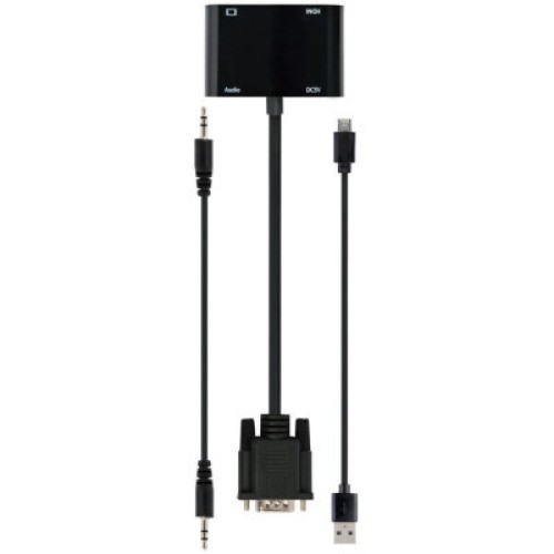 Переходник Cablexpert VGA to HDMI/VGA+audio 3.5mm (A-VGA-HDMI-02)