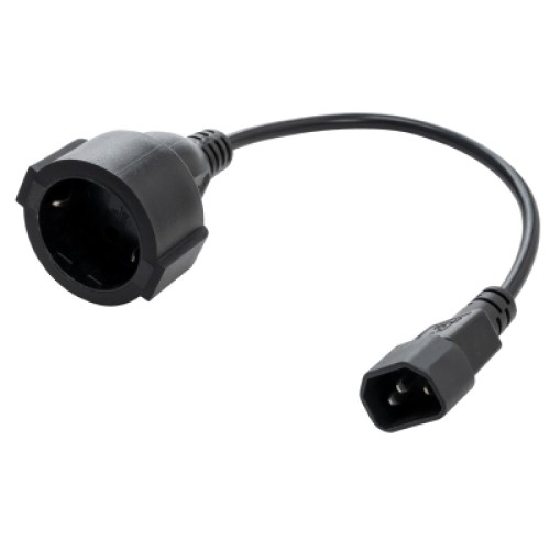 Кабель питания C14 M to Schuko F 0.75mm2 Copper Vinga (VPCC14S75C)