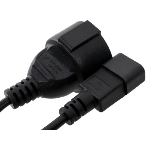 Кабель питания C14 M to Schuko F 0.75mm2 Copper Vinga (VPCC14S75C)
