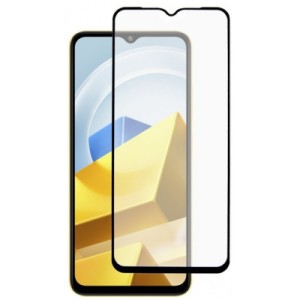 Стекло защитное Dengos Full Glue Poco M5 black frame (TGFG-242)