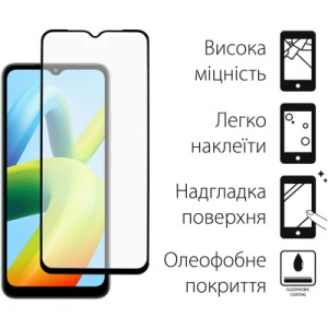 Стекло защитное Dengos Full Glue Xiaomi Redmi A1 black frame (TGFG-232)