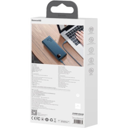 Батарея универсальная Baseus Adaman Metal 20000mAh, PD/65W, QC/3.0, +cable USB to Type-C (PPIMDA-D03) Батарея универсальная Baseus Adaman Metal 20000mAh, PD/65W, QC/3.0, +cable USB to Type-C (PPIMDA-D03)