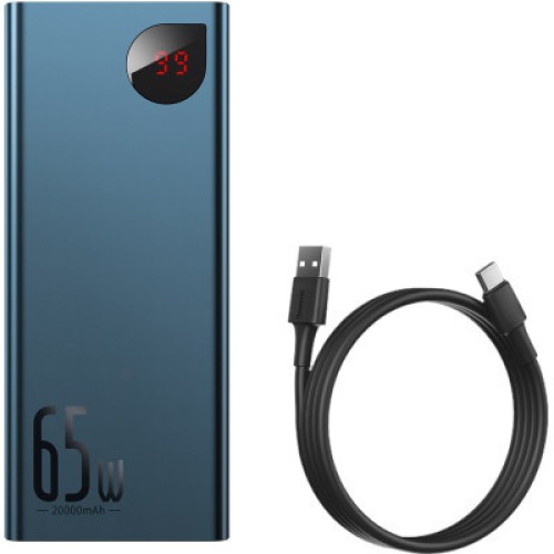 Батарея универсальная Baseus Adaman Metal 20000mAh, PD/65W, QC/3.0, +cable USB to Type-C (PPIMDA-D03) Батарея универсальная Baseus Adaman Metal 20000mAh, PD/65W, QC/3.0, +cable USB to Type-C (PPIMDA-D03)