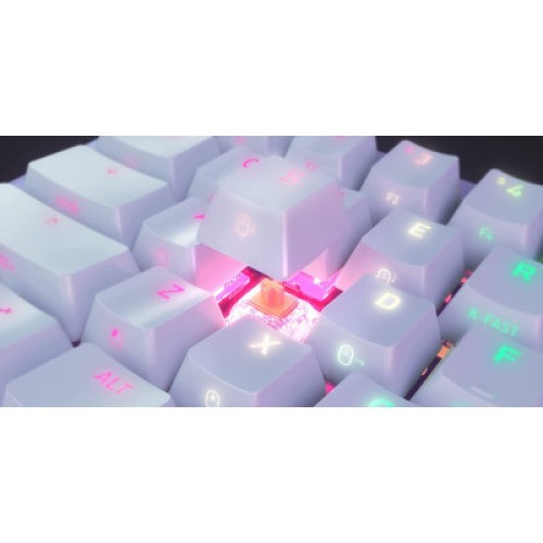 Клавиатура Xtrfy K5 68 keys Kailh Red Hot-swap RGB UA White (K5-RGB-CPT-TPWHITE-R-UKR)