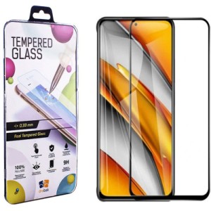 Стекло защитное Drobak Poco F3 Black Frame A+ (494902)