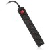Сетевой фильтр питания REAL-EL RS-6 Protect M 1.8m, black (EL122300032)