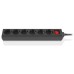 Сетевой фильтр питания REAL-EL RS-6 Protect M 1.8m, black (EL122300032)