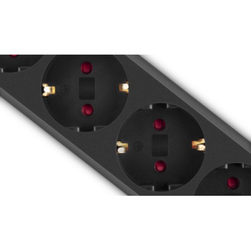 Сетевой фильтр питания REAL-EL RS-6 Protect M 1.8m, black (EL122300032)