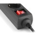 Сетевой фильтр питания REAL-EL RS-6 Protect M 1.8m, black (EL122300032)