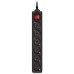 Сетевой фильтр питания REAL-EL RS-6 Protect M 3m, black (EL122300034)