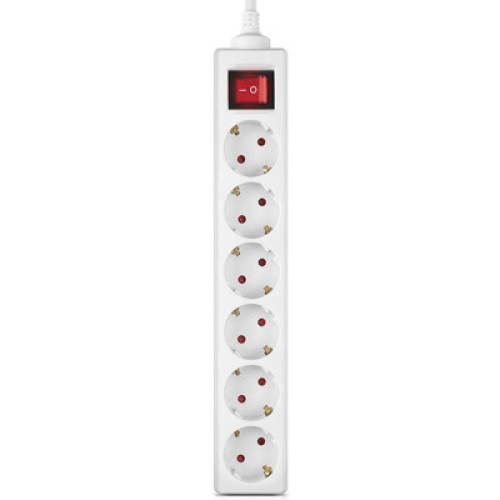 Сетевой фильтр питания REAL-EL RS-6 Protect M 3m, white (EL122300033)